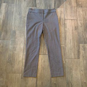 Ann Taylor Slim Fit Plaid Trousers